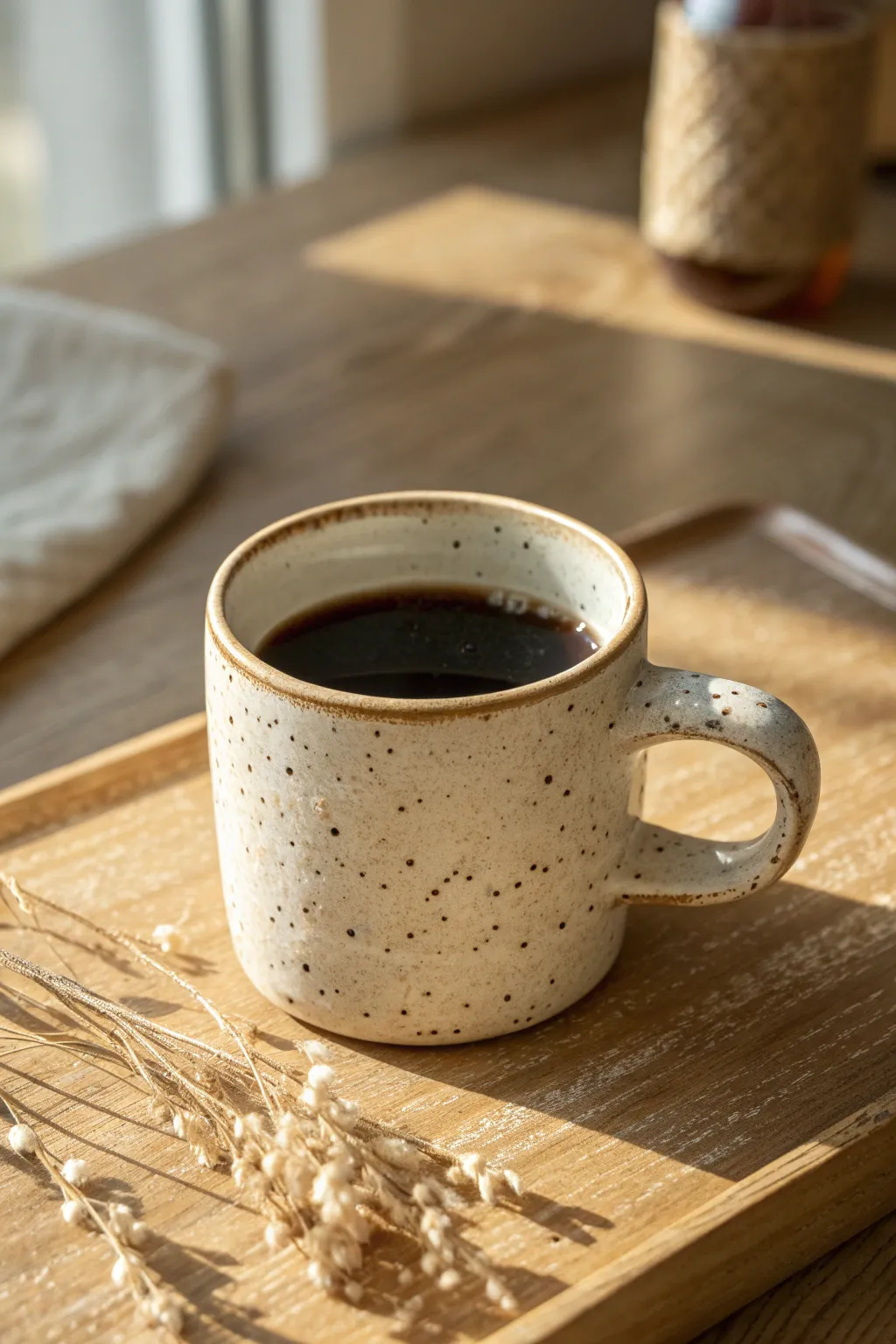 Beginner slab mug with a simple pull-and-attach handle, softly wonky and perfectly cozy.