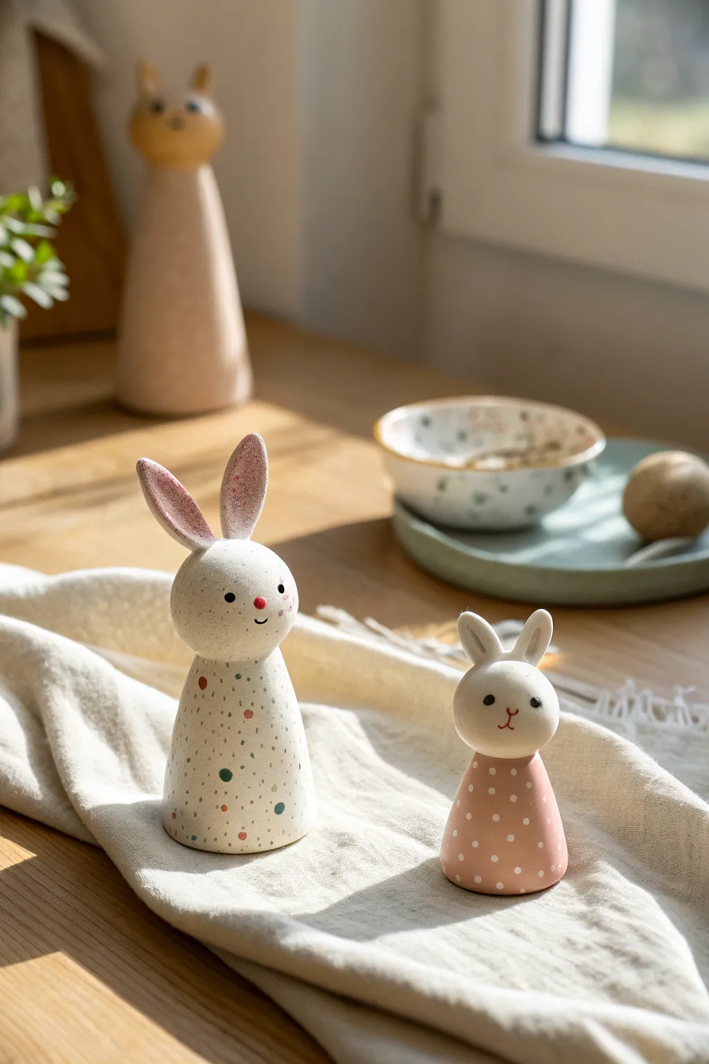 Mystery swap date: two cute polymer clay surprises, one in focus, ready to gift and giggle