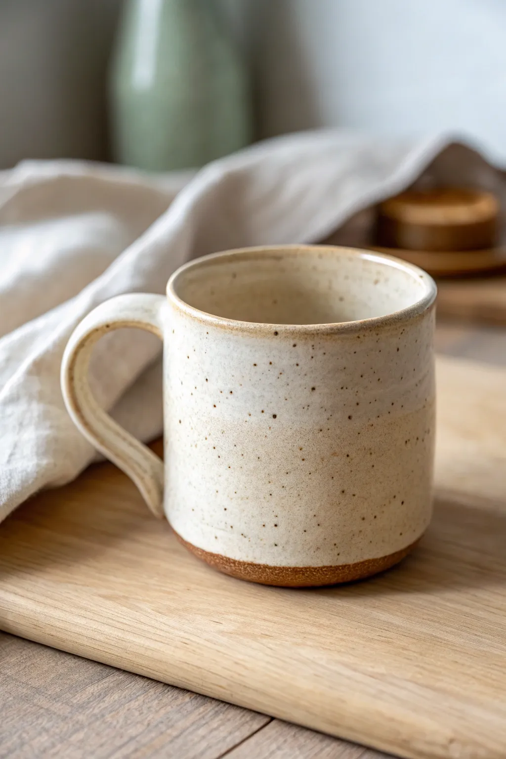 A simple thumb-rest handle makes this minimalist mug feel effortless to hold and use daily.