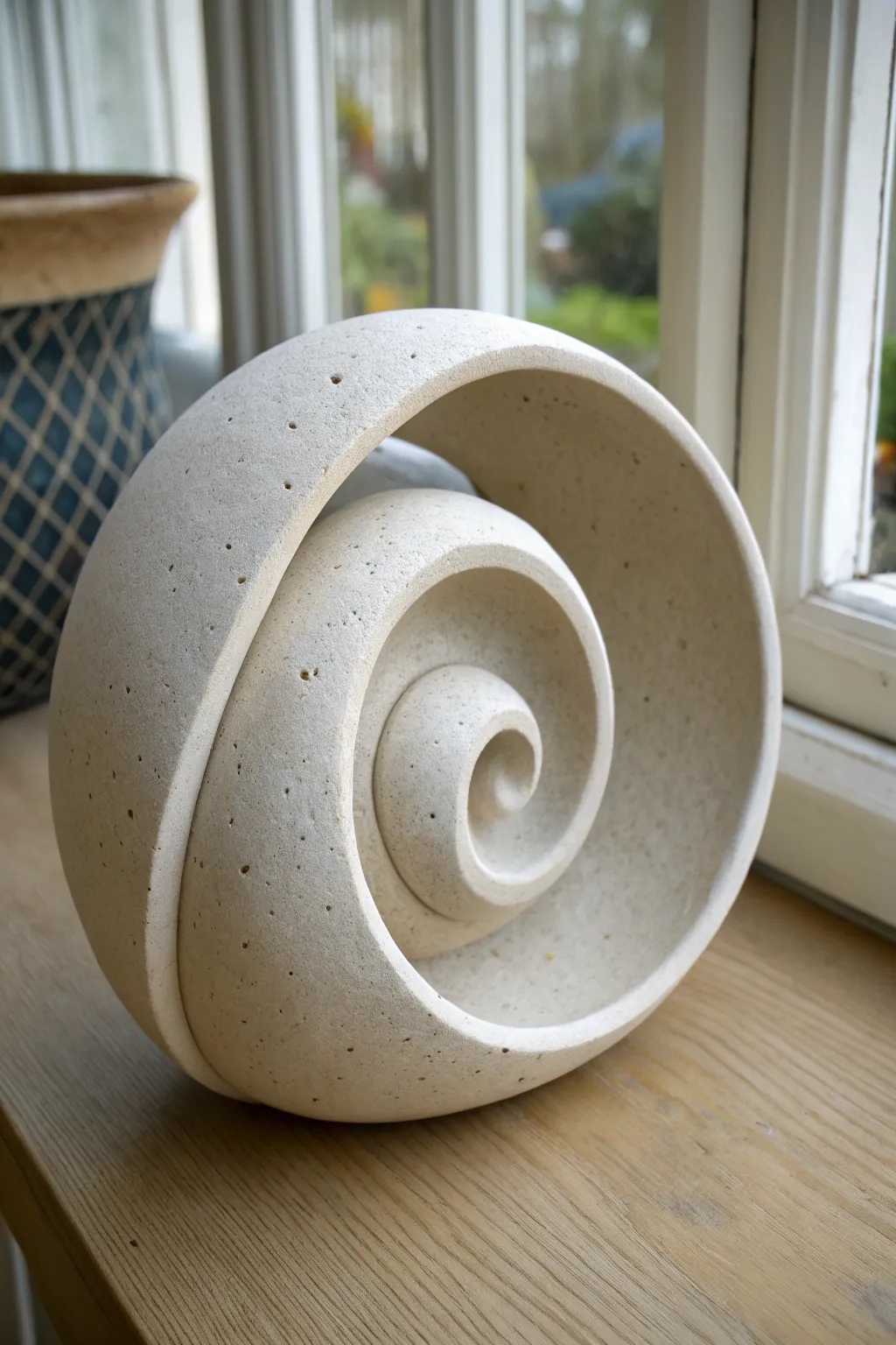 A minimalist spiral twist sculpture that captures quiet motion and handcrafted calm.
