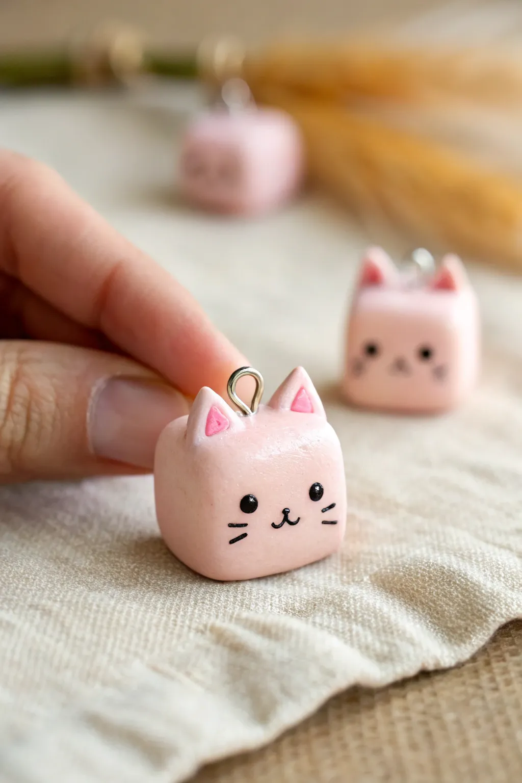 Pastel chubby cat cube charm ideas that are easy to sculpt and irresistibly cute