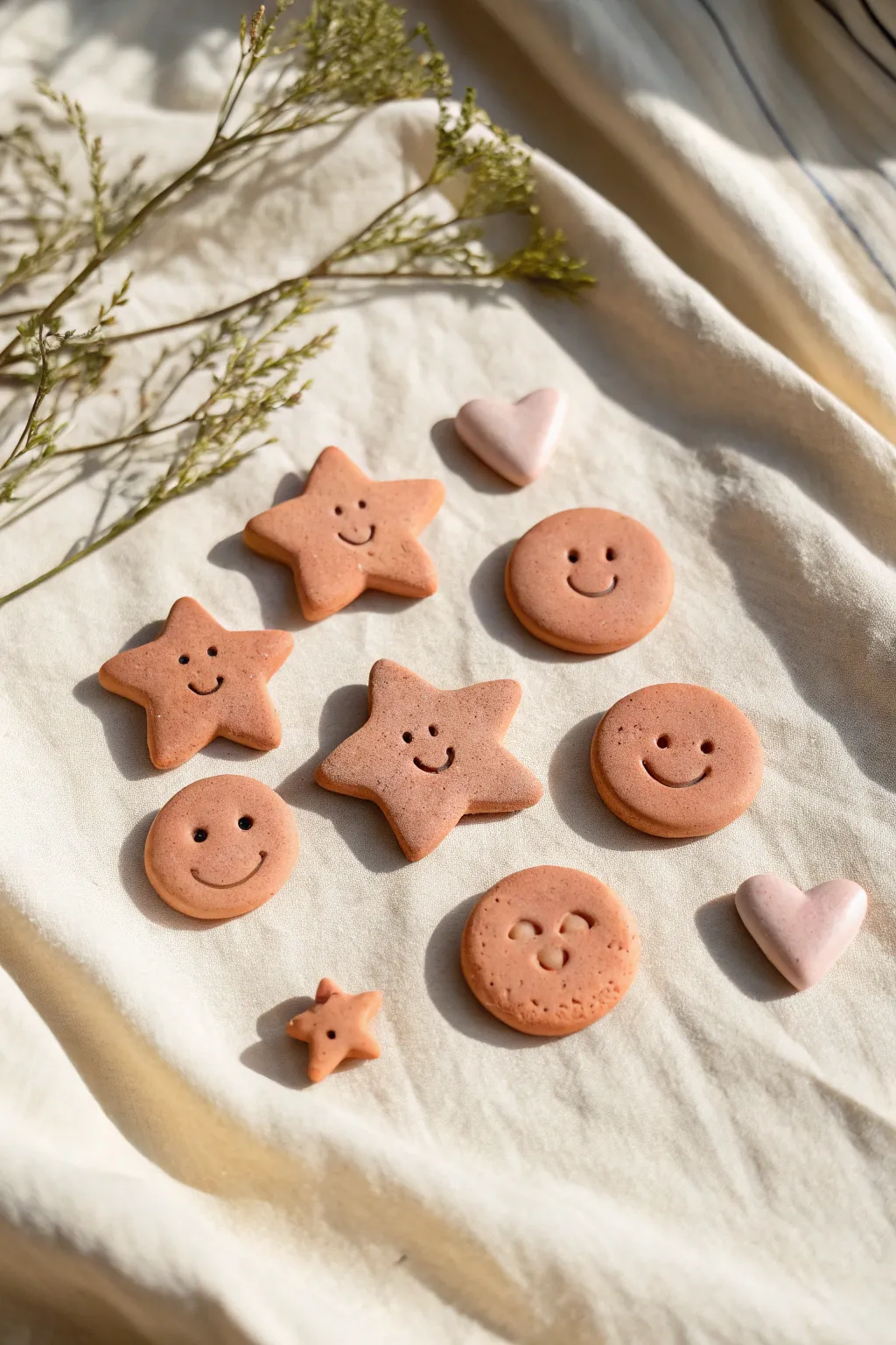 Cute magnet minis with silly faces, a simple clay date idea that looks sweet on any fridge