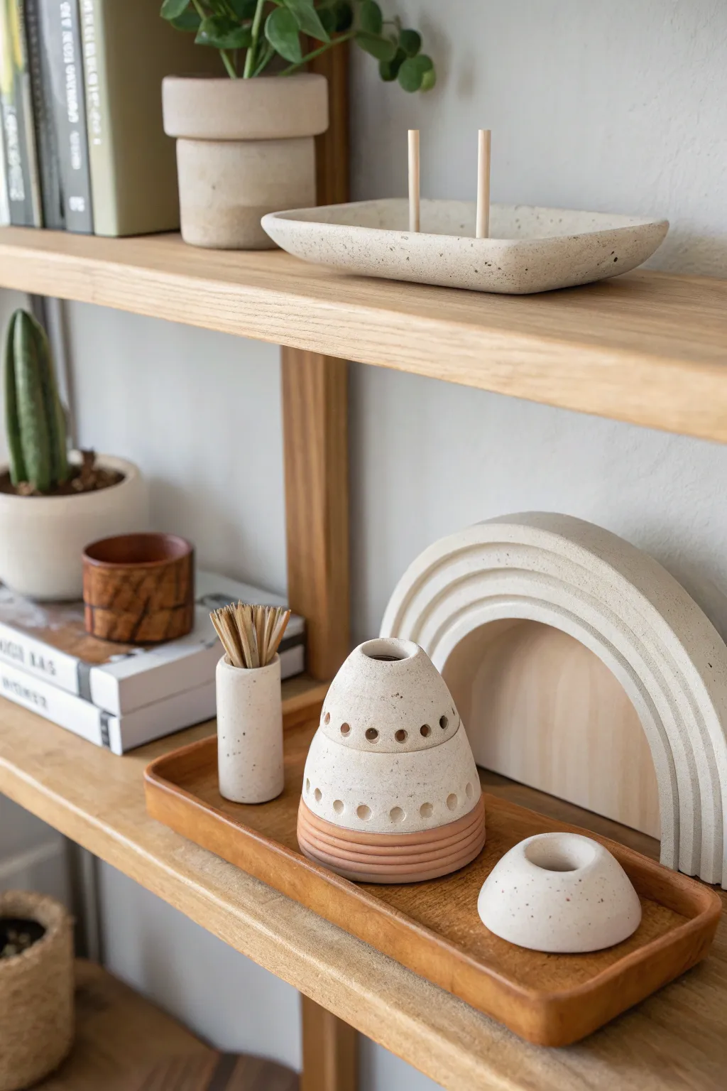 Incense holder set ideas: simple shapes, shared texture, and a calm minimalist shelf moment