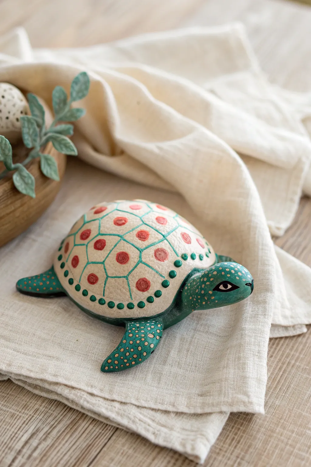 Dot art turtle shell texture with simple clustered dots for an easy, bold ceramic paint idea.