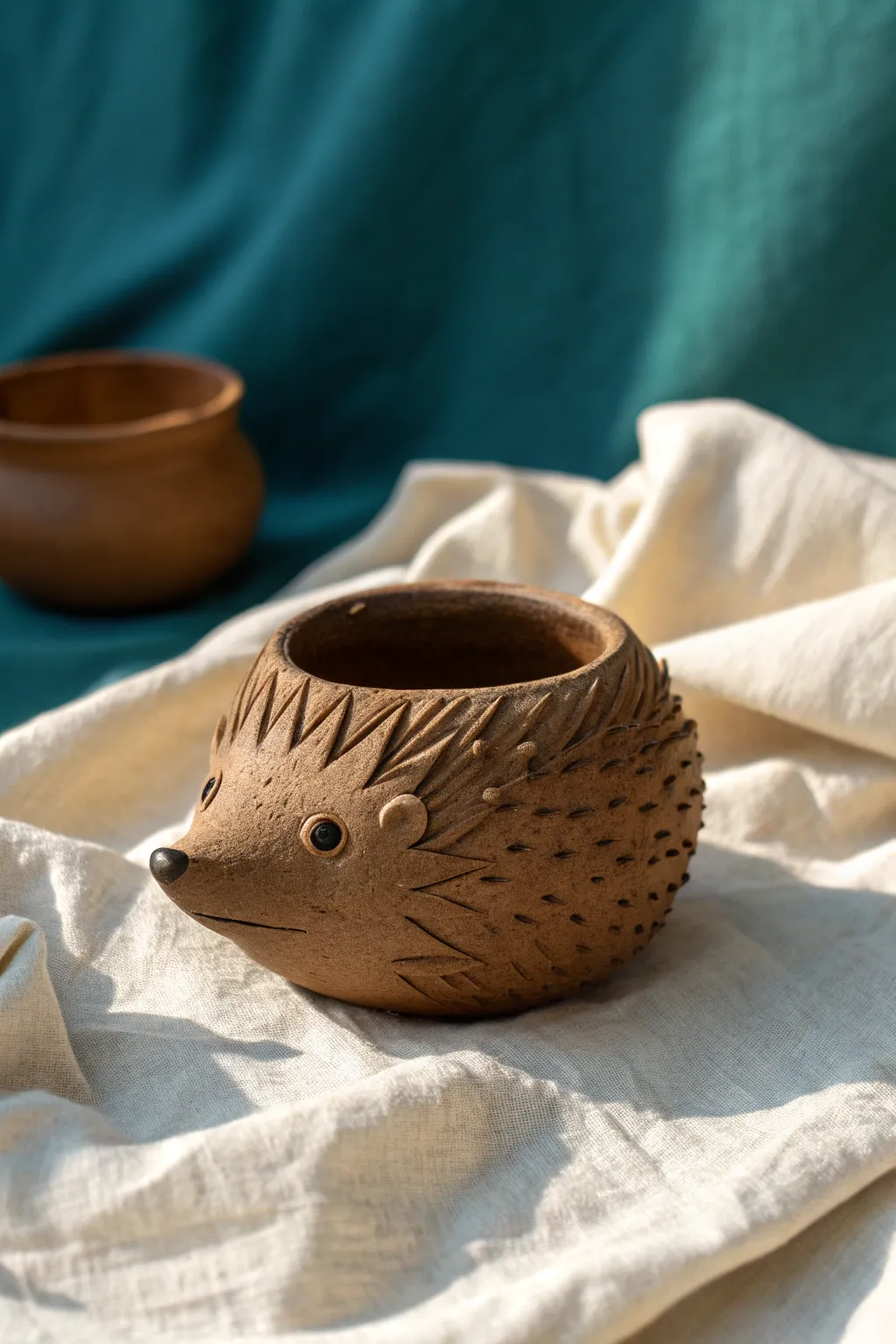 Make a hedgehog pinch pot with easy spiky imprints—cute, earthy, and beginner friendly.