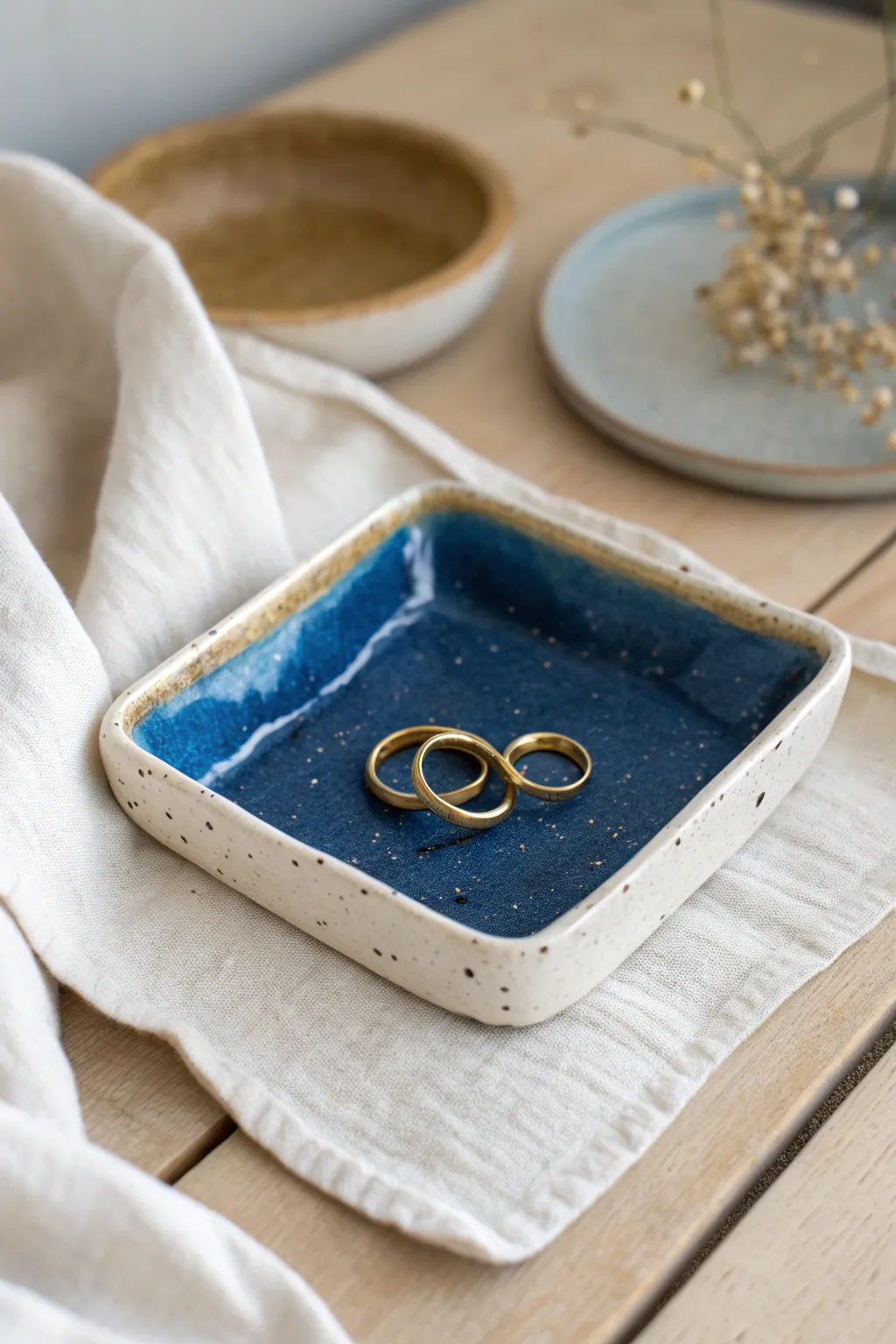 Beginner-friendly folded slab tray with crisp corners—perfect catchall for rings and keys.