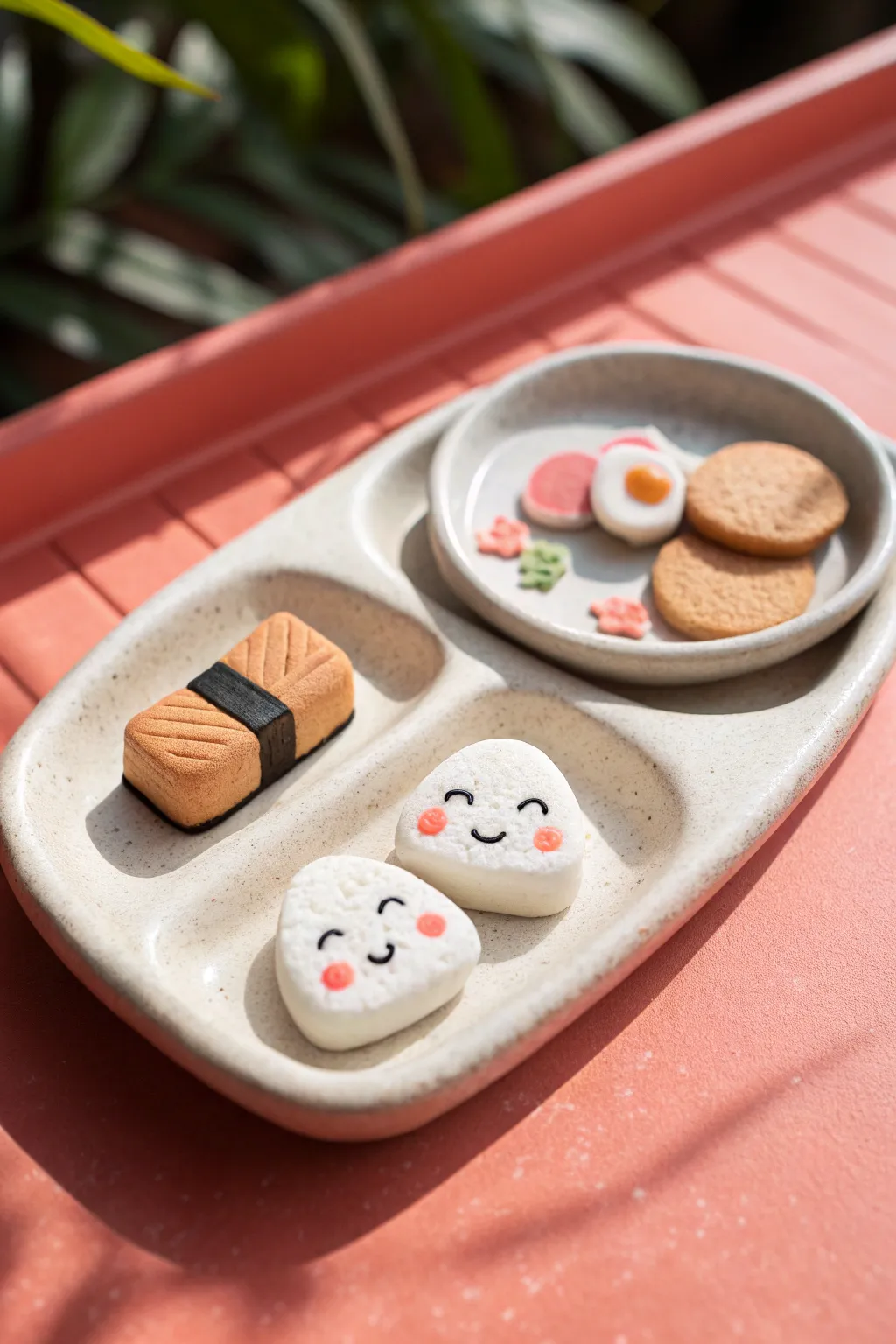 Adorable mini clay sushi, cookies, and toast plates, minimalist yet boho, perfect beginner project