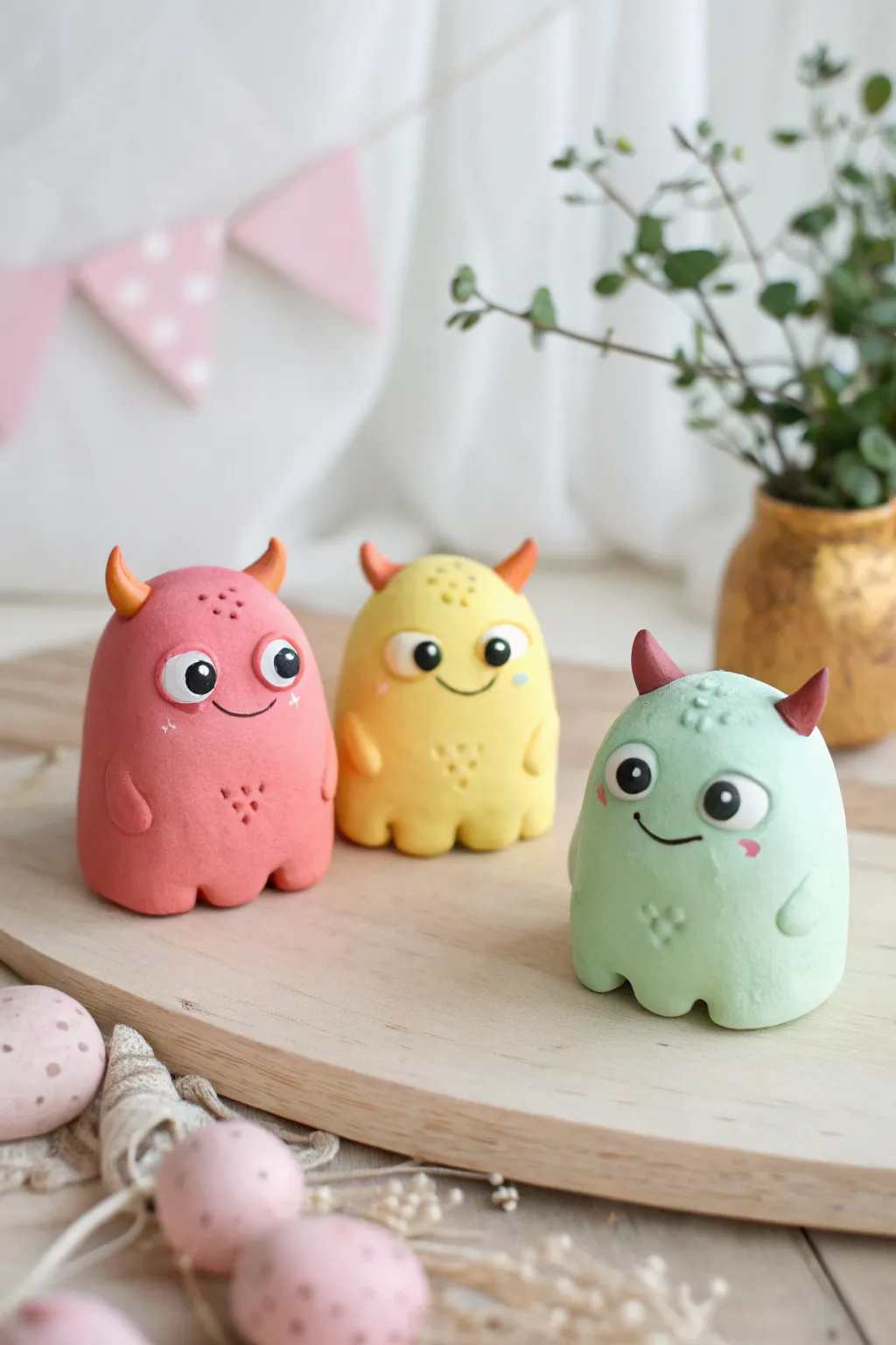 Make goofy little air-dry clay monsters with kids: bright, simple, and totally beginner-friendly.