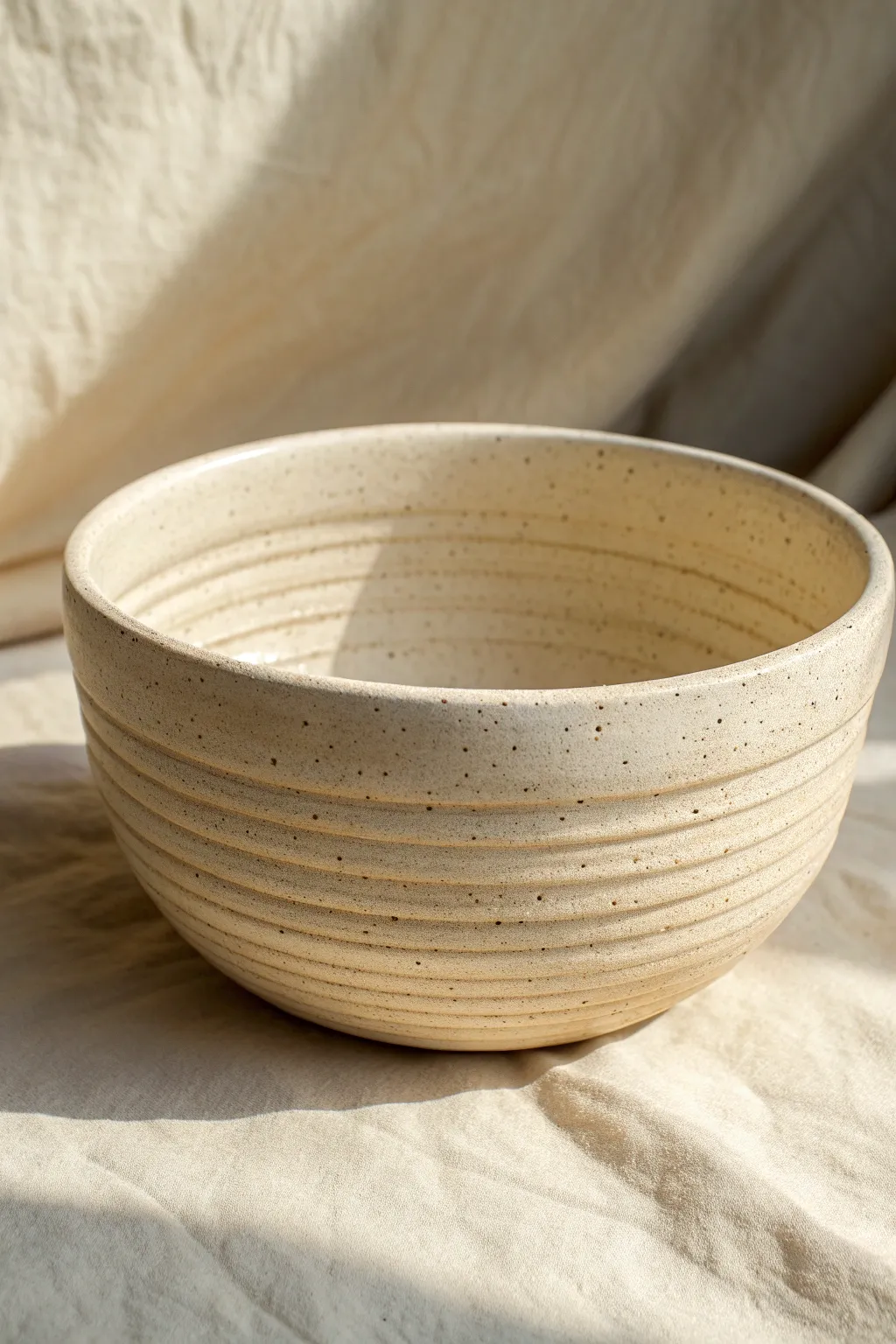 Slump-molded coil bowl with a smooth curve and tidy rim for a clean, modern handmade look