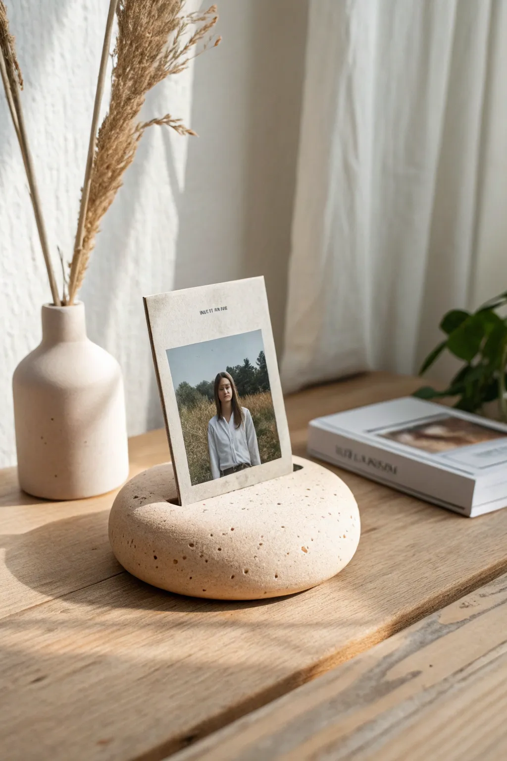 A simple clay photo holder makes a heartfelt teacher gift, perfect for displaying a class picture.