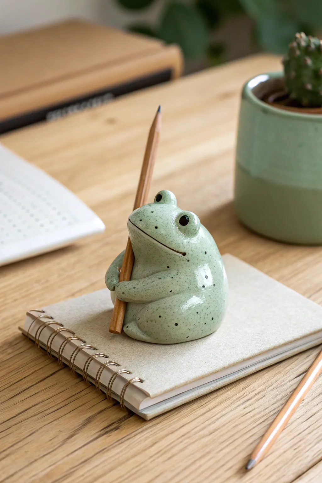 A sweet little frog pen rest to make your desk tidier and instantly more charming.