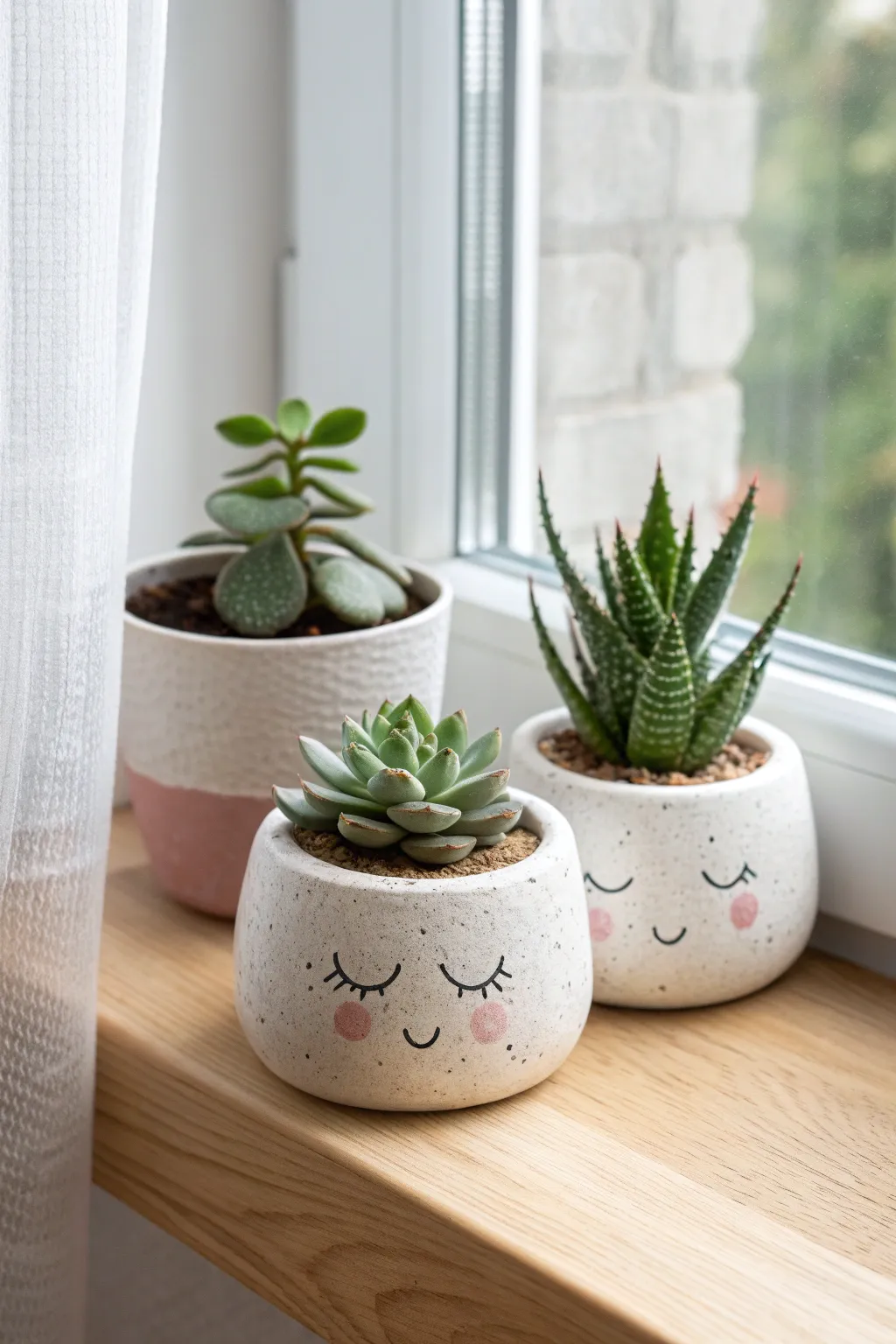 Tiny succulent buddy planters, perfect for date-night clay crafting and a sweet windowsill duo.