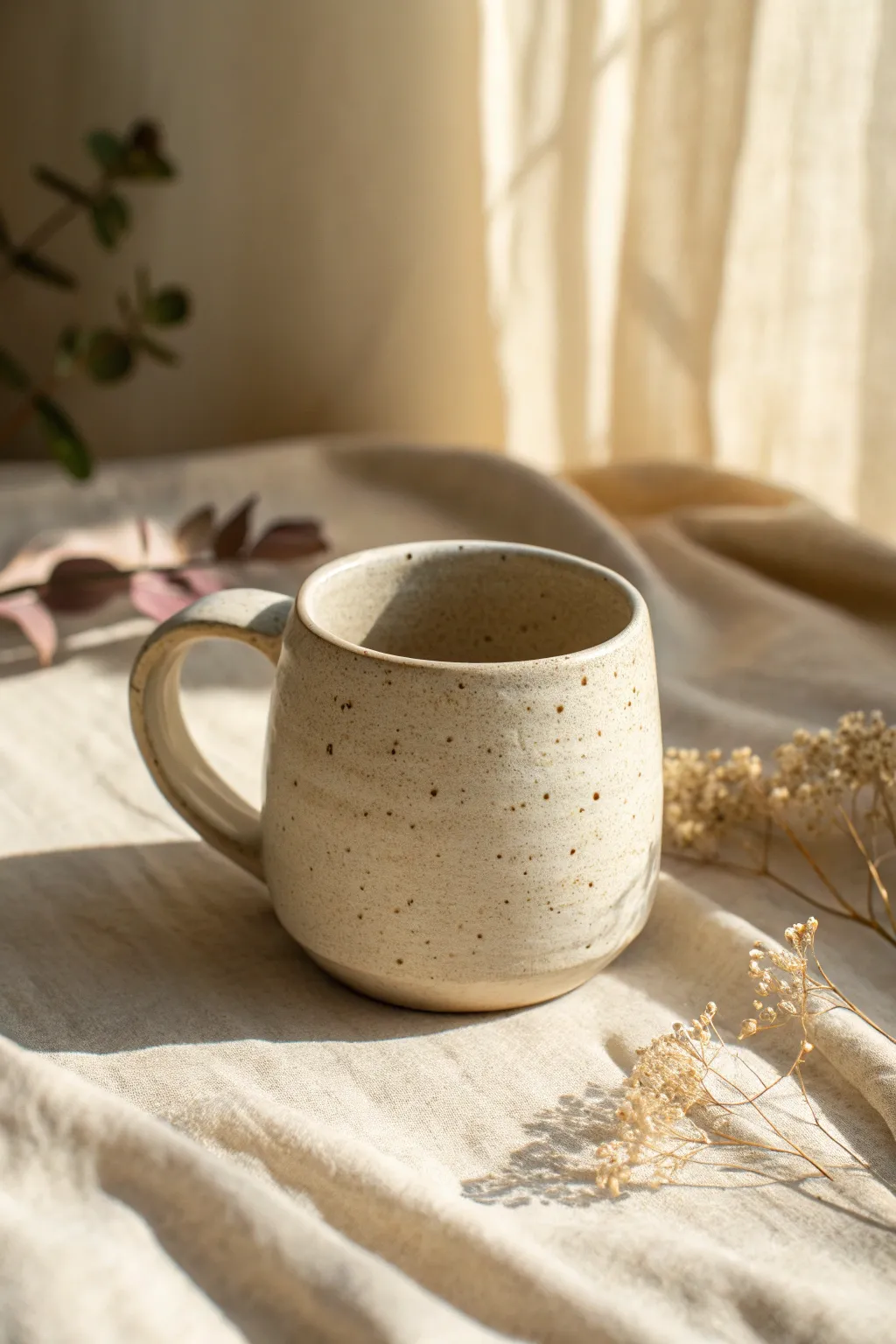 Soft square pinch pot mug with rounded corners—minimal, handmade, and beautifully simple.