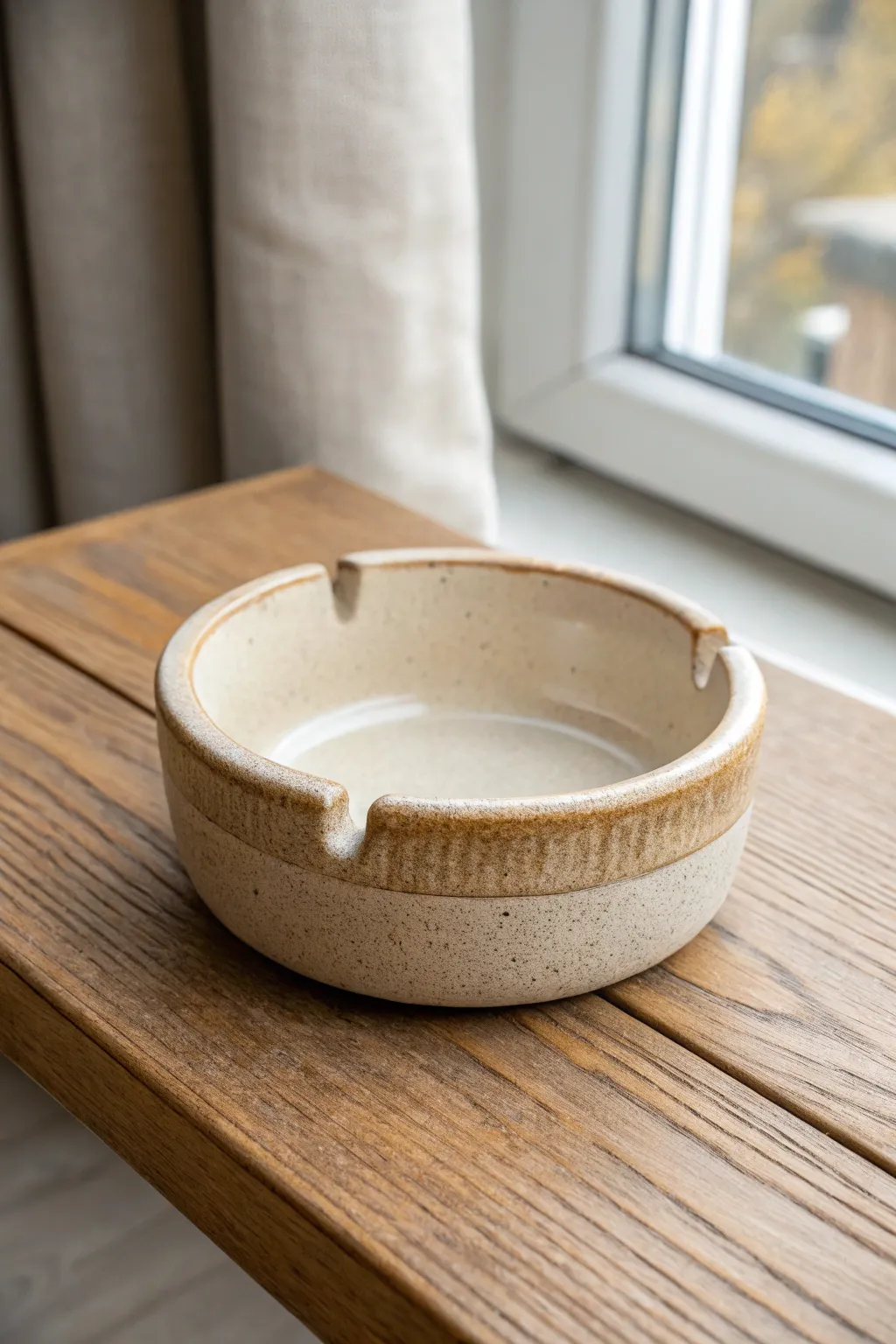 Matte outside, glossy inside: a minimalist ashtray with a satisfying texture contrast