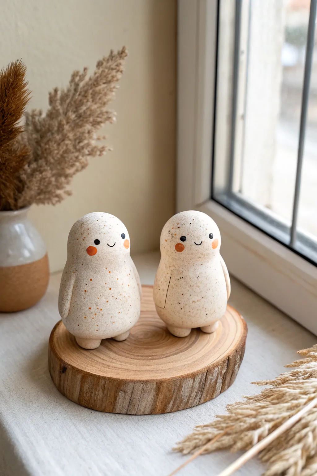 Tiny inside-joke mascots: two simple clay buddies that make every date night feel personal.