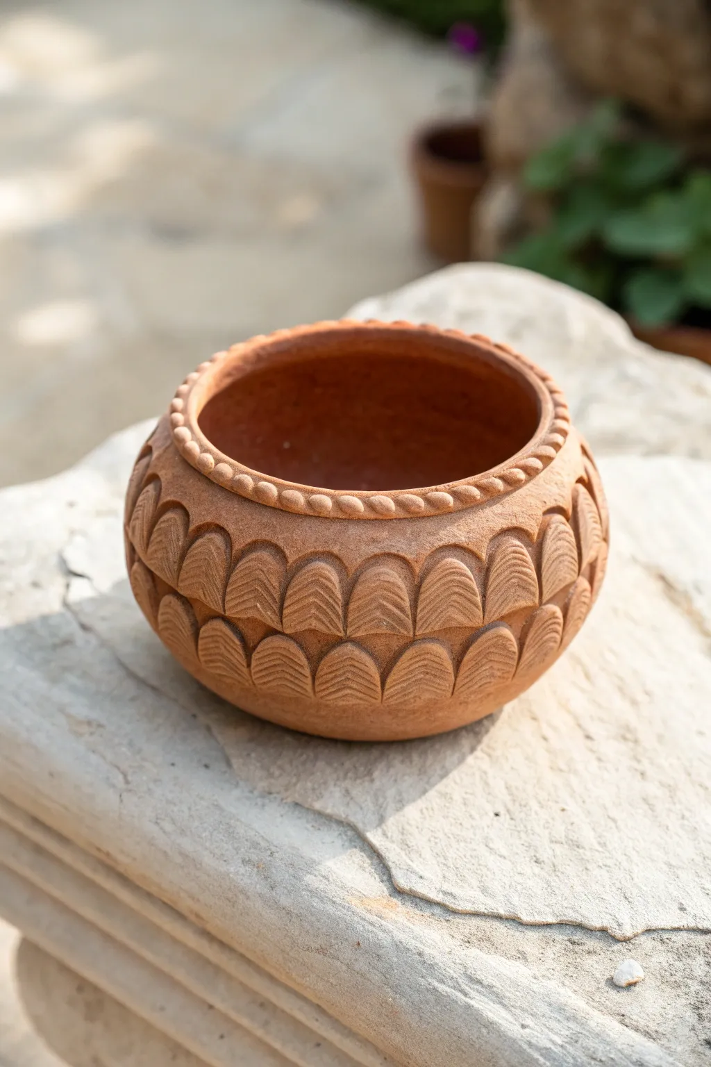 Soft scalloped rim coil pinch pot, simple and feminine, perfect beginner pottery inspiration.