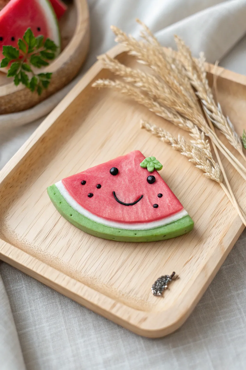 Sweet watermelon smile clip: an easy cute clay charm with minimalist, boho summer vibes.