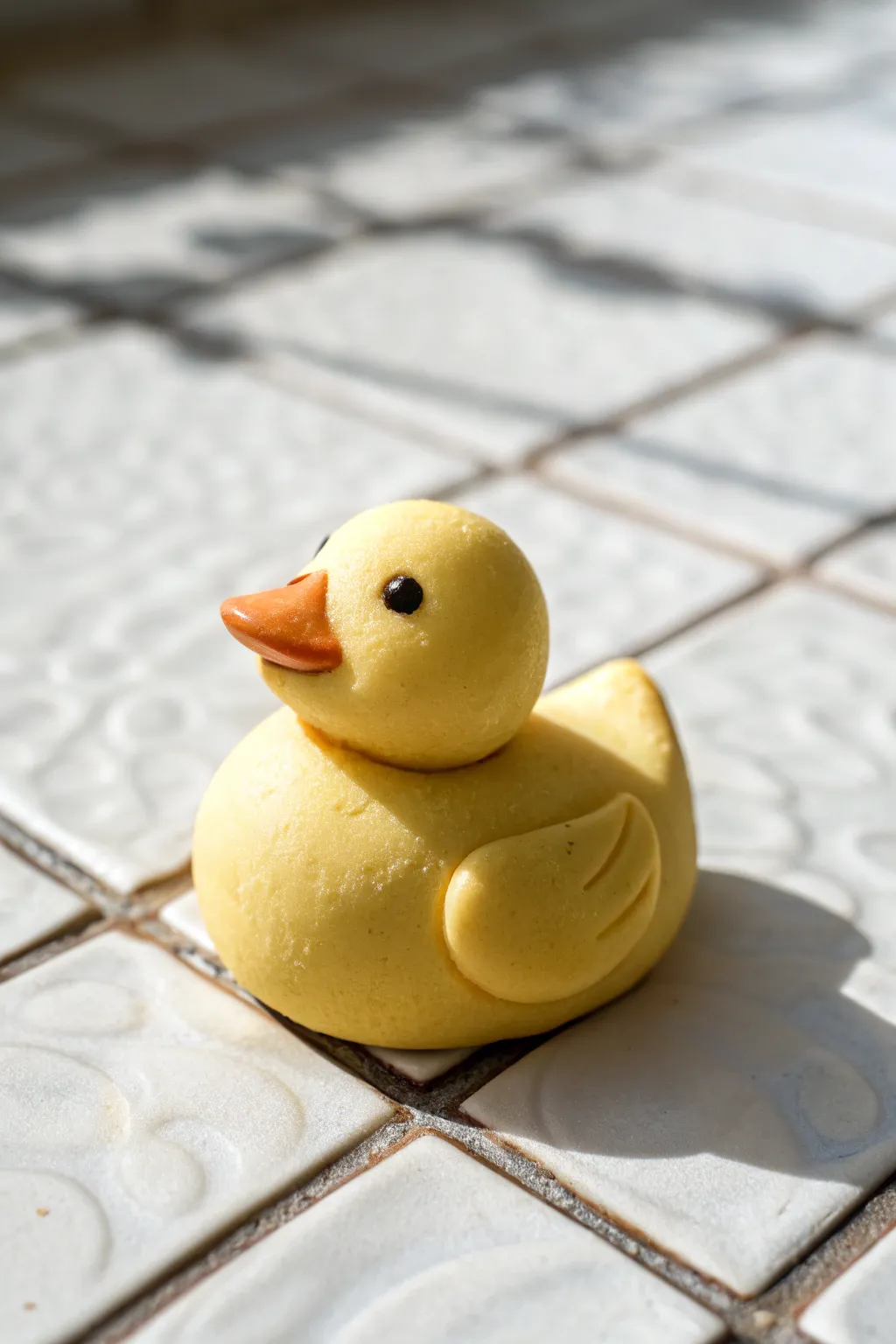 Sweet yellow duckling clay magnet with simple details, perfect for cozy minimalist decor