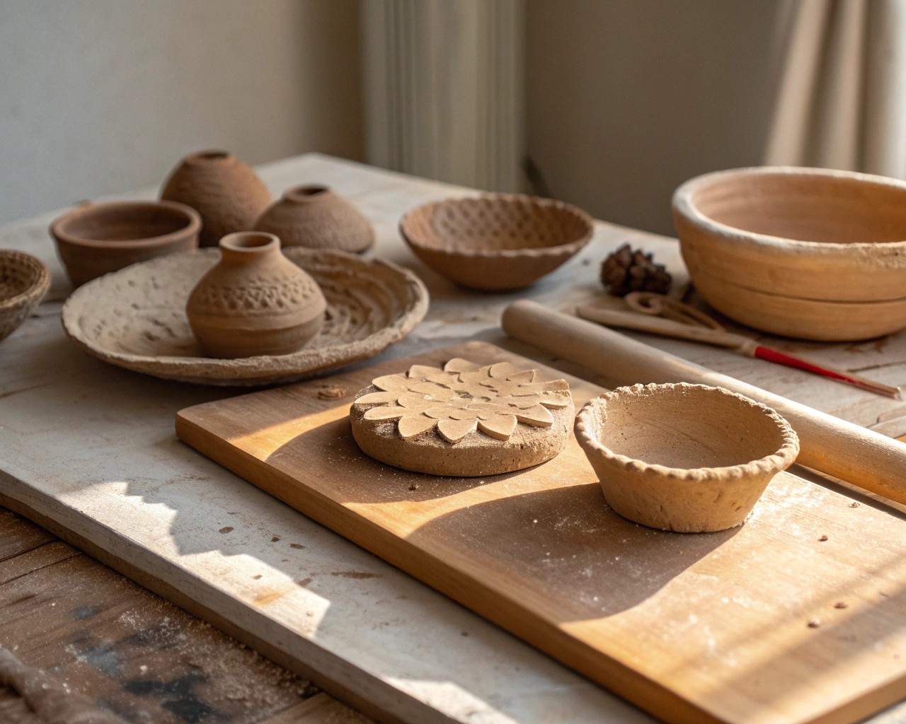 Careful drying and finishing are key to creating durable and beautiful clay art.