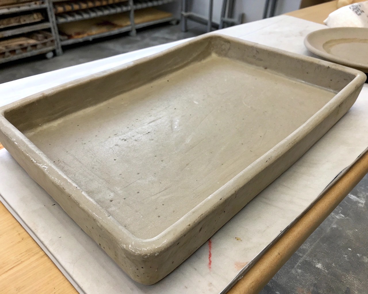 Creating geometric shapes with slab building, perfect for crafting trays and other structured items.