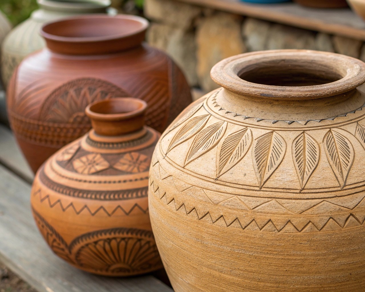 Finish your pottery pieces with sealants and colors that reflect the earthy tones of nature.