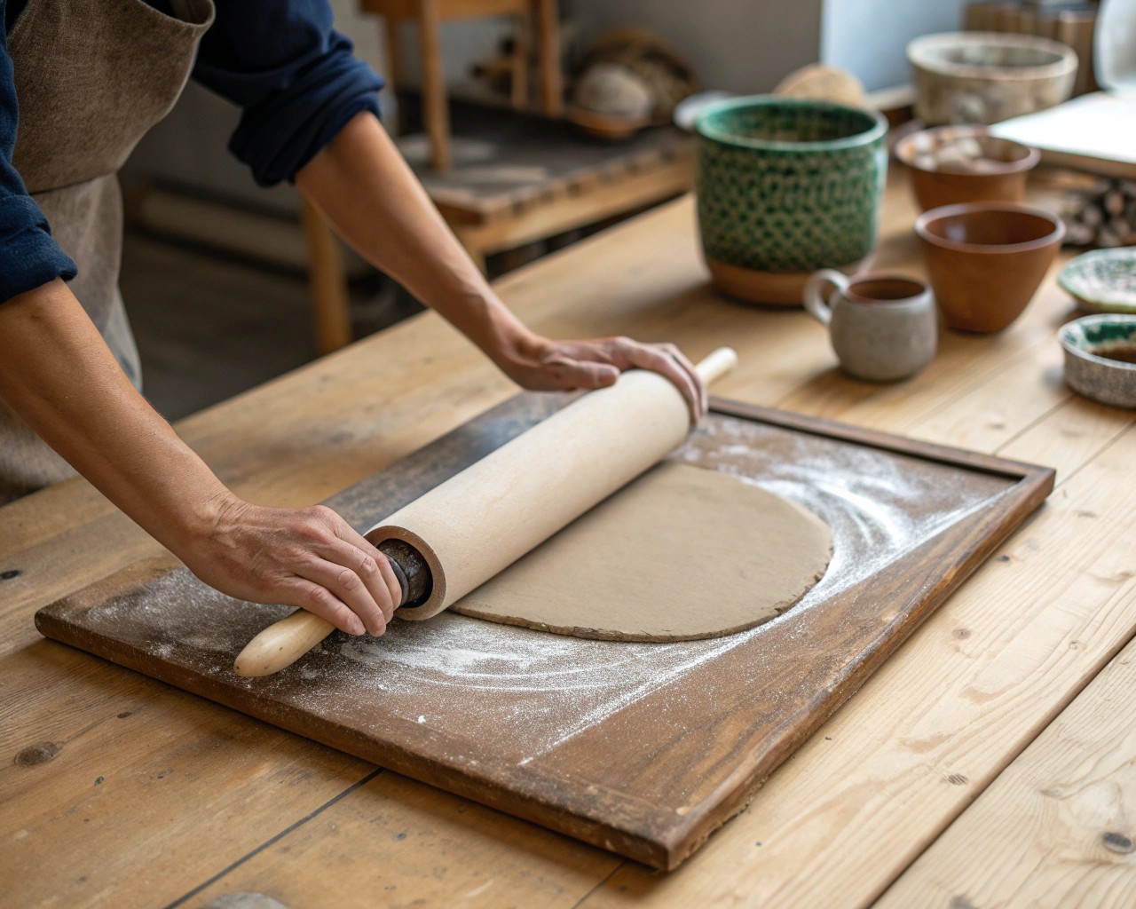 Hand-building techniques like pinching and coiling can create elegant clay forms.